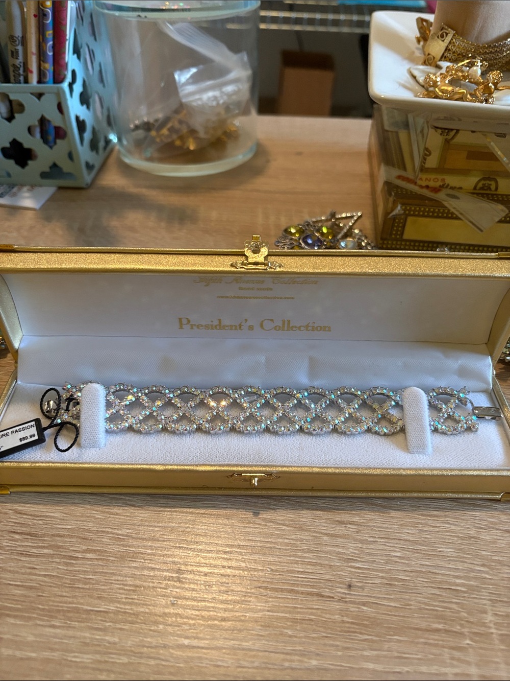 Vintage fifth Avenue presidents collection, pure passion rhinestone bracelet NWT